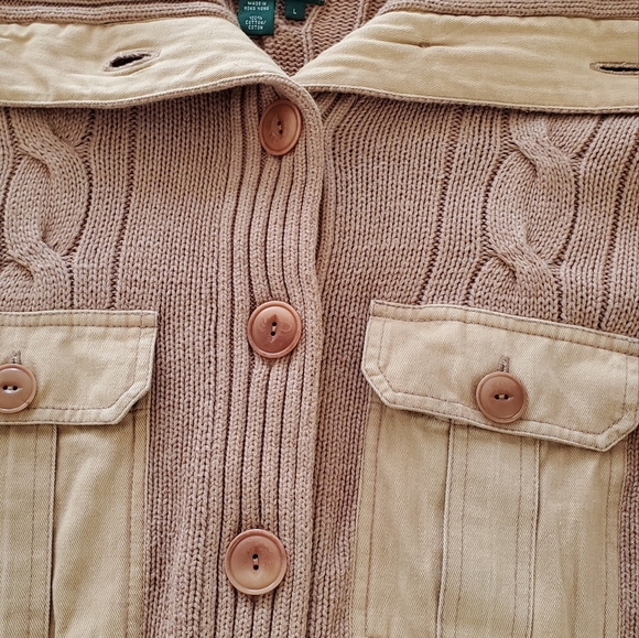 Lauren Jeans Company Large Cardigan Button up Sweater - Picture 6 of 9